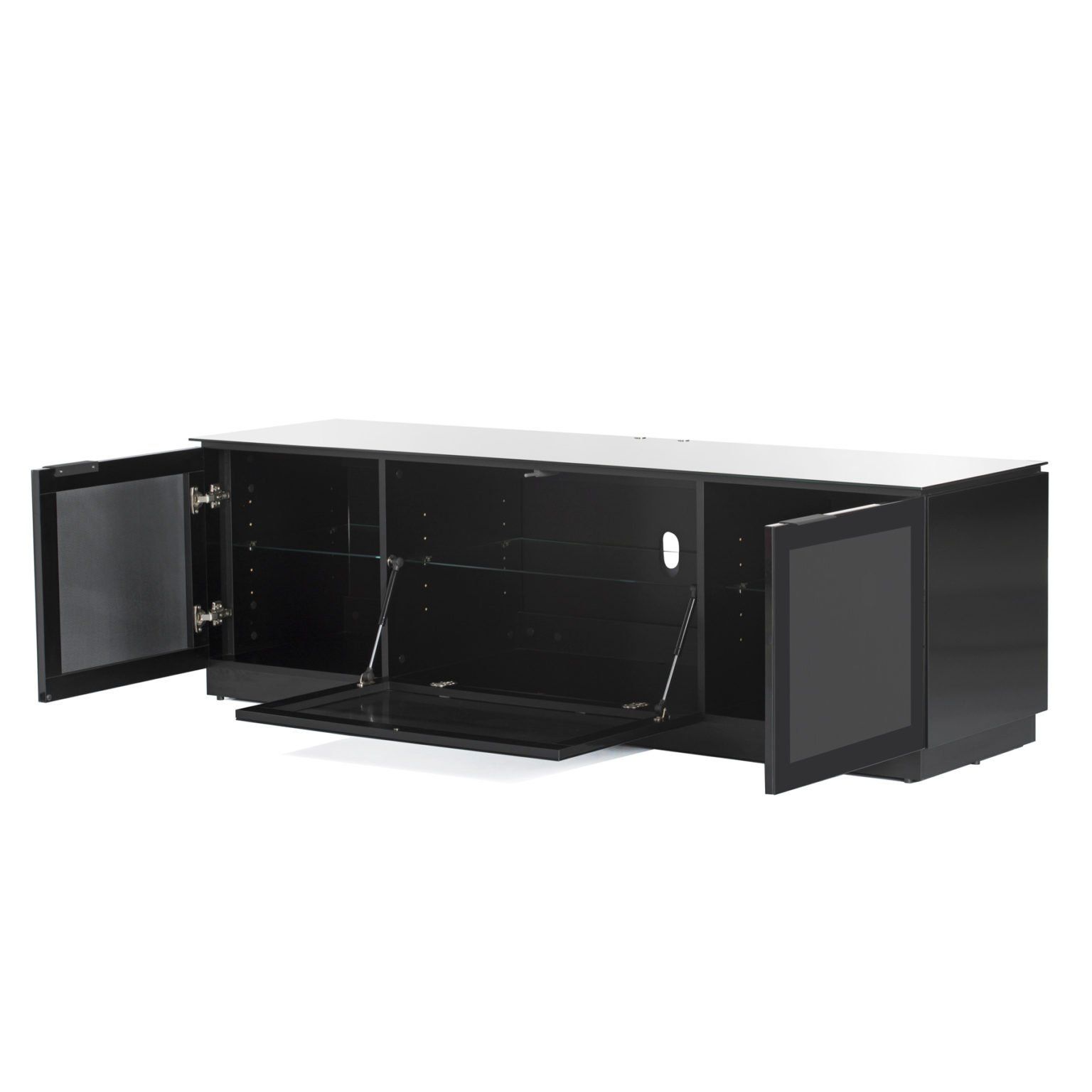 Black Gloss Tv Unit Up To 80 Inch Flat Screen Tv | Mmt D1800 Intended For Dillon Black Tv Unit Stands (Photo 15 of 15)