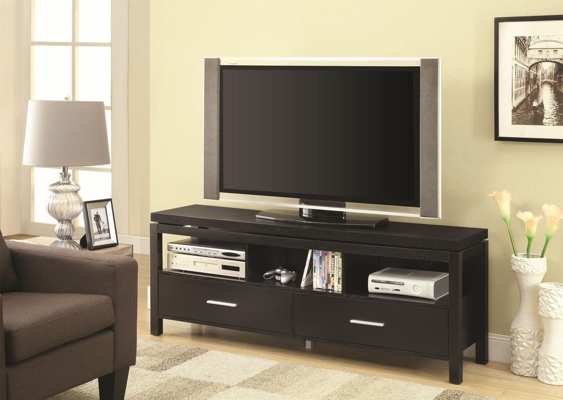 Black Wood Tv Stand – Steal A Sofa Furniture Outlet Los Intended For Dark Wood Tv Stands (Photo 13 of 15)