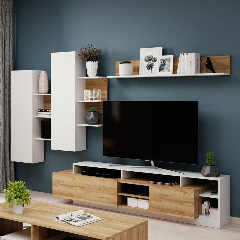 Bmf Alva 1 Wall Unit 260cm Wide Living Room Tv Stand Wall In Living Room Tv Cabinets (View 6 of 15)