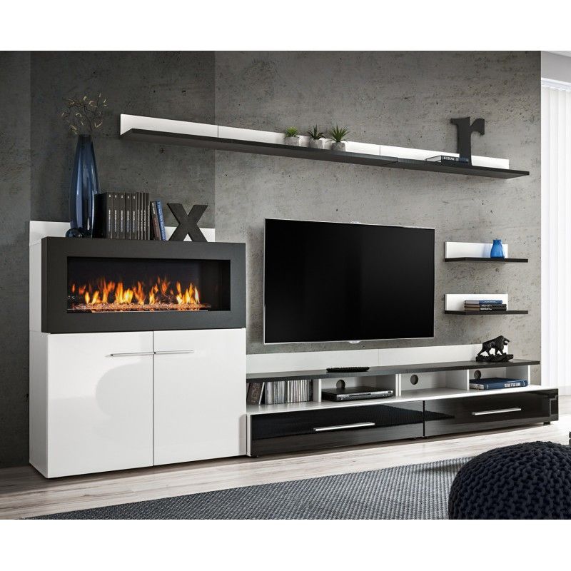 Bmf Camino Wall Unit 290cm Wide Tv Stand Shelves Sideboard Throughout Tv Stand 100cm Wide (View 11 of 15)