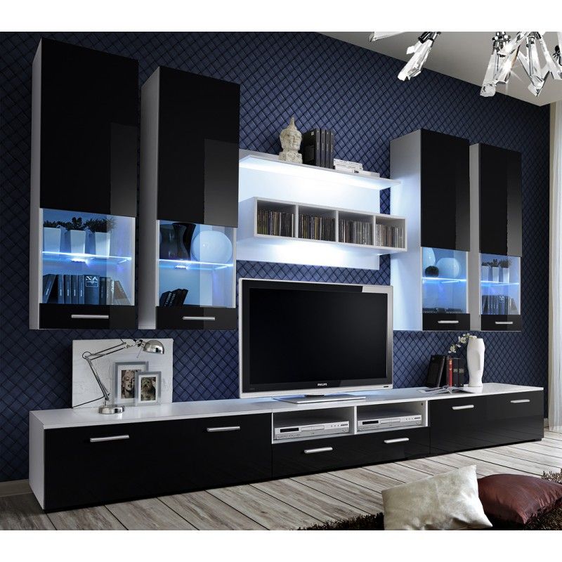 Bmf Dorade Iv Wall Unit 300cm Wide Tv Stand Display Glass Regarding Tv Inside Cabinets (Photo 1 of 15)