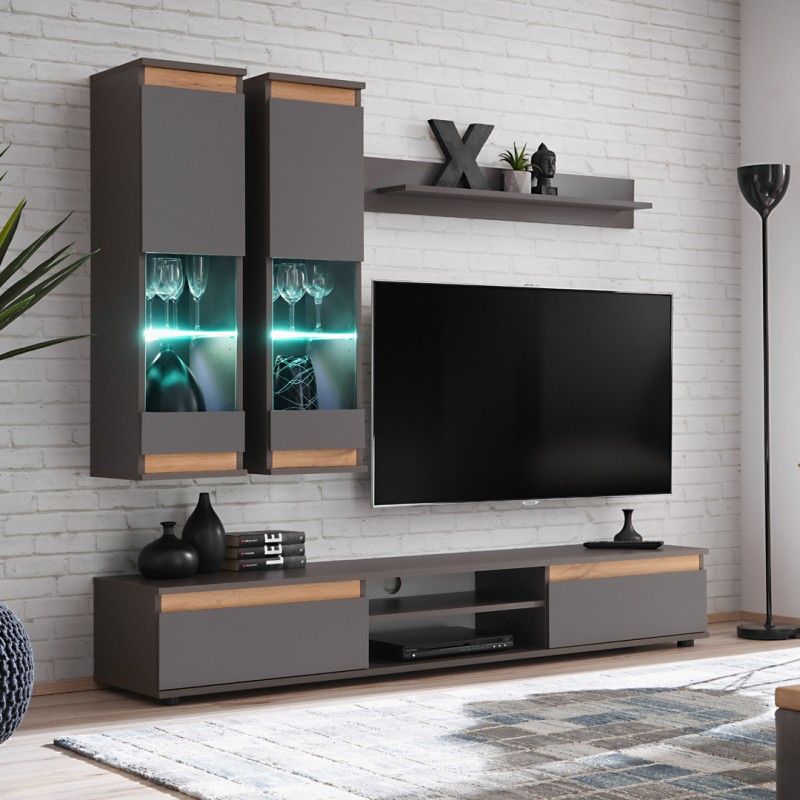 Bmf Modo Wall Unit 175cm Wide Tv Stand Display Cabinets In Tv Stand 100cm Wide (View 4 of 15)