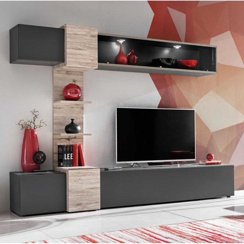 Bmf Rio Wall Unit 230cm Wide Tv Stand Shelves Cabinets For Tv Stand Wall Units (View 3 of 15)