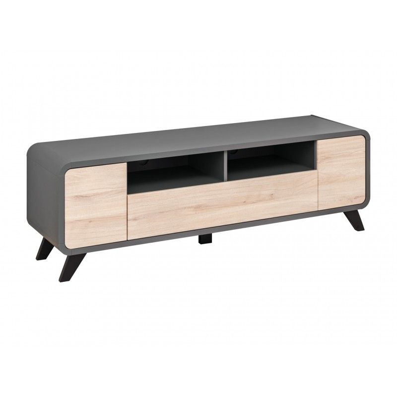 Bmf Round 3 Tv Stand 160cm Wide Push Click Doors Drawers For Tv Stands With Rounded Corners (View 7 of 15)