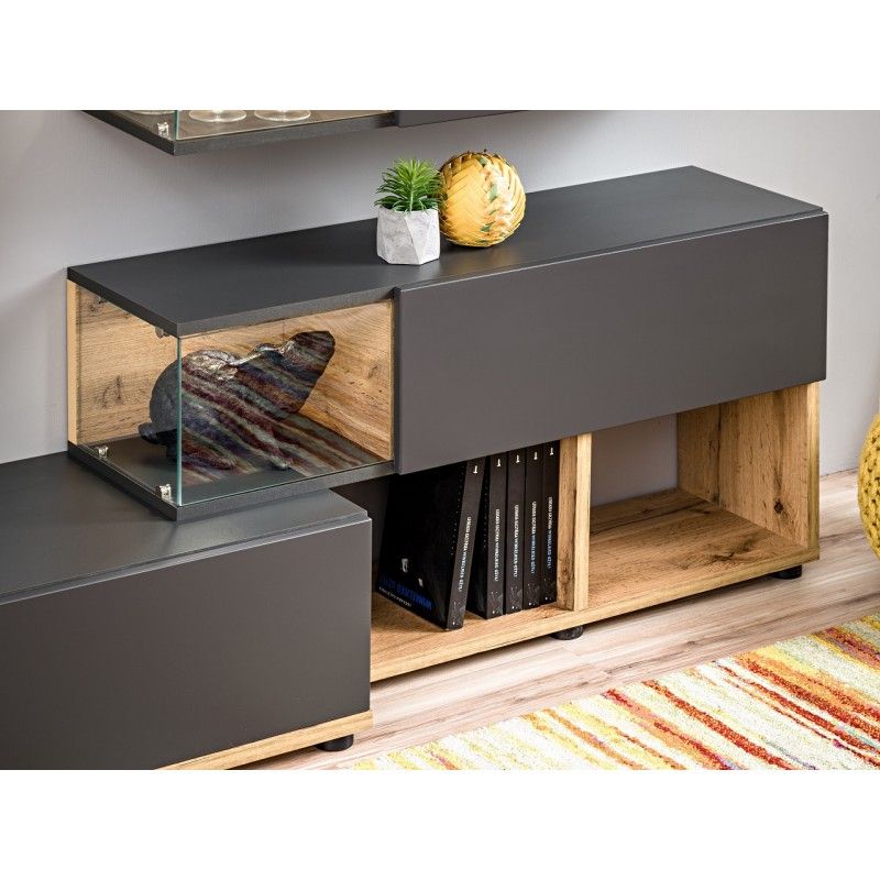 Bmf Silk I Wall Unit 240cm Wide Tv Stand Shelves Cabinets For Tv Stand 100cm Wide (View 8 of 15)