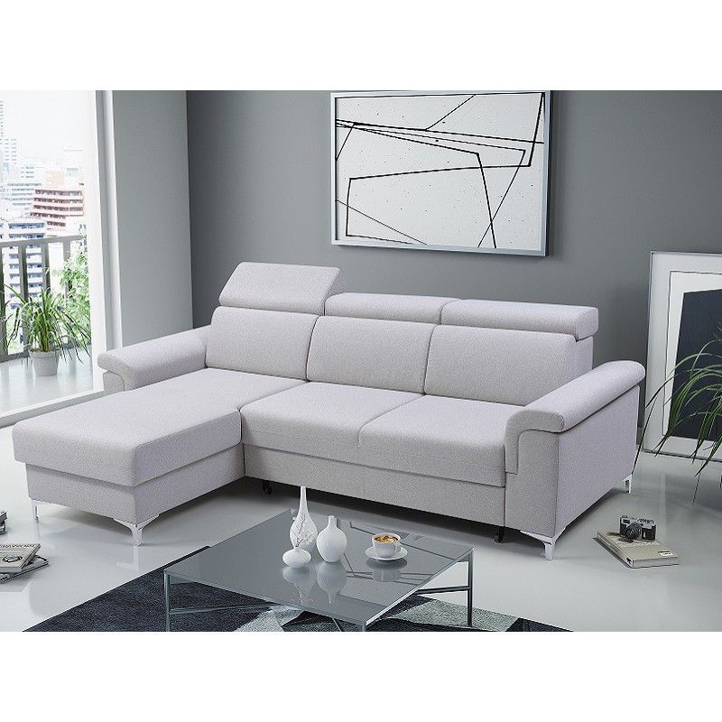 Bmf Vermont Modern Corner Sofa Bed Storage Chrome Legs Pertaining To Celine Sectional Futon Sofas With Storage Reclining Couch (View 9 of 15)