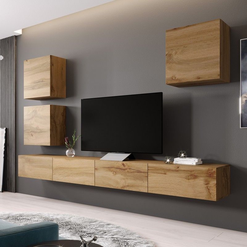 Bmf Vigo Wotan Wall Unit 22 Floating Tv Stand Cabinet In Single Shelf Tv Stands (View 9 of 15)