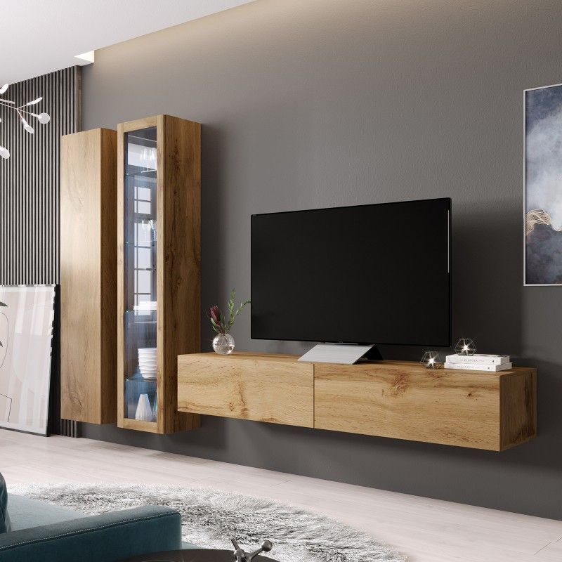 Bmf Vigo Wotan Wall Unit 3 Floating Tv Stand Display Throughout Carbon Tv Unit Stands (View 10 of 15)