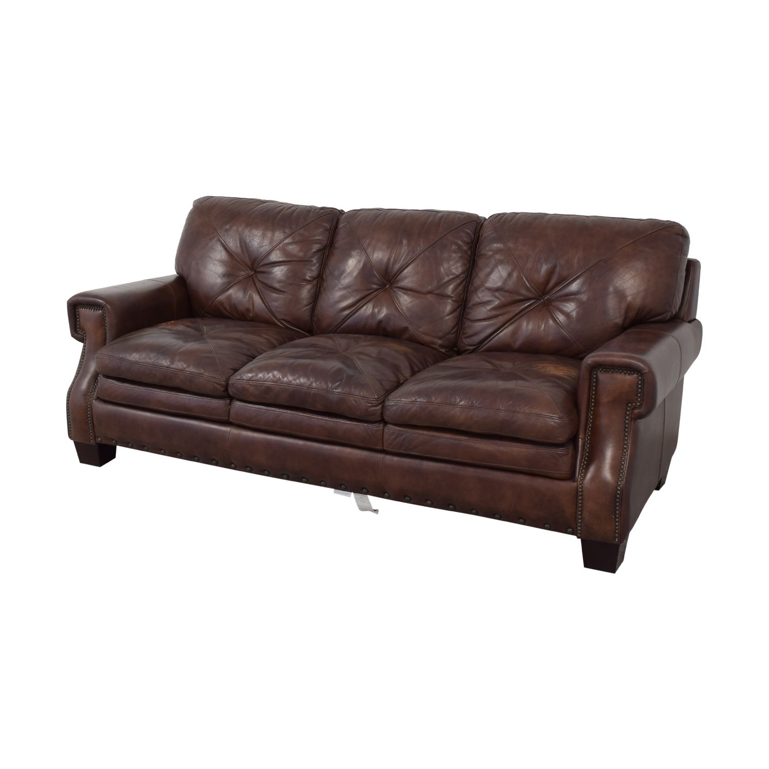 Bobs Furniture Leather Sofa : Trailblazer Gray Leather Regarding Trailblazer Gray Leather Power Reclining Sofas (Photo 5 of 15)