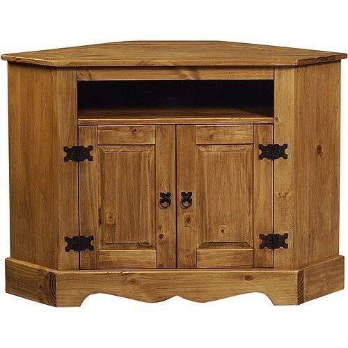 Brand New Rustic Mexican Pine Distressed Corner Tv Stand Throughout Rustic Corner Tv Cabinets (View 7 of 15)