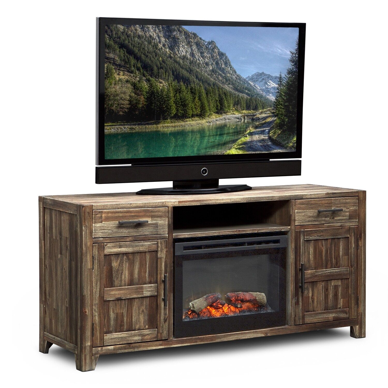 Brentwood Fireplace Tv Stand In Traditional Insert In Traditional Tv Cabinets (View 6 of 15)