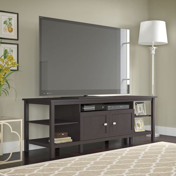 Broadview Tv Stand For Tv's Up To 75 Inches In Espresso For Chrissy Tv Stands For Tvs Up To 75" (Photo 11 of 15)