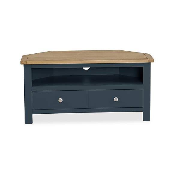 Bromley Blue Corner Tv Stand | Painted Tv Stand, Corner Tv With Bromley Oak Tv Stands (View 3 of 15)