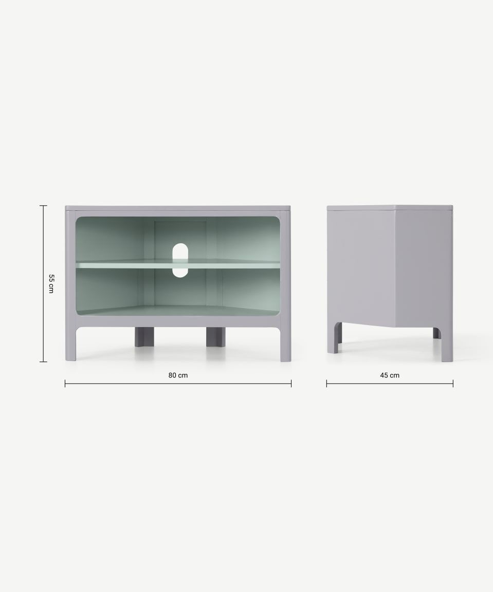 Bromley Corner Media Unit, Grey & Mint | Made Intended For Bromley Grey Tv Stands (View 13 of 15)