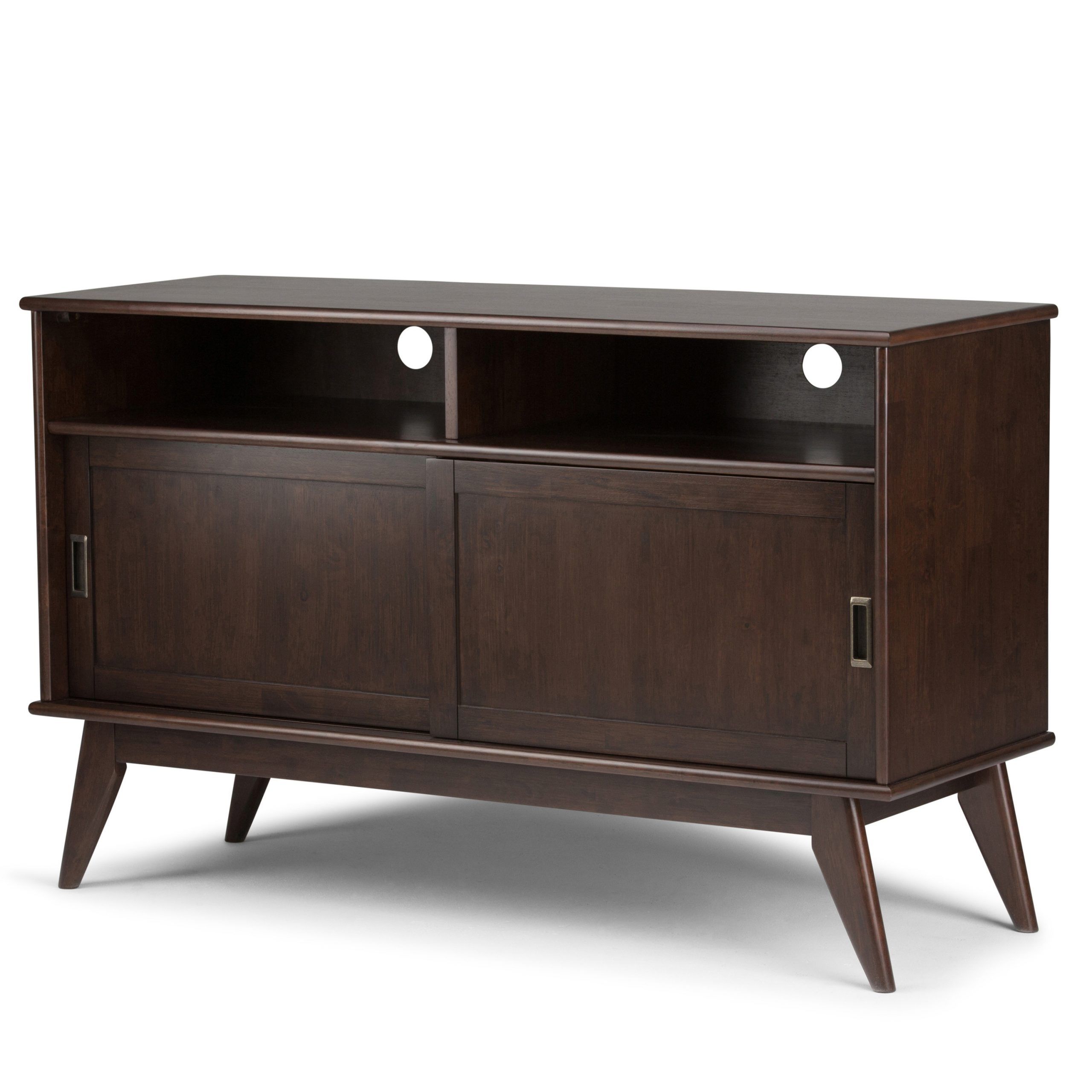Brooklyn + Max Baxter Solid Hardwood 54 Inch Wide Mid With Orsen Wide Tv Stands (View 13 of 15)