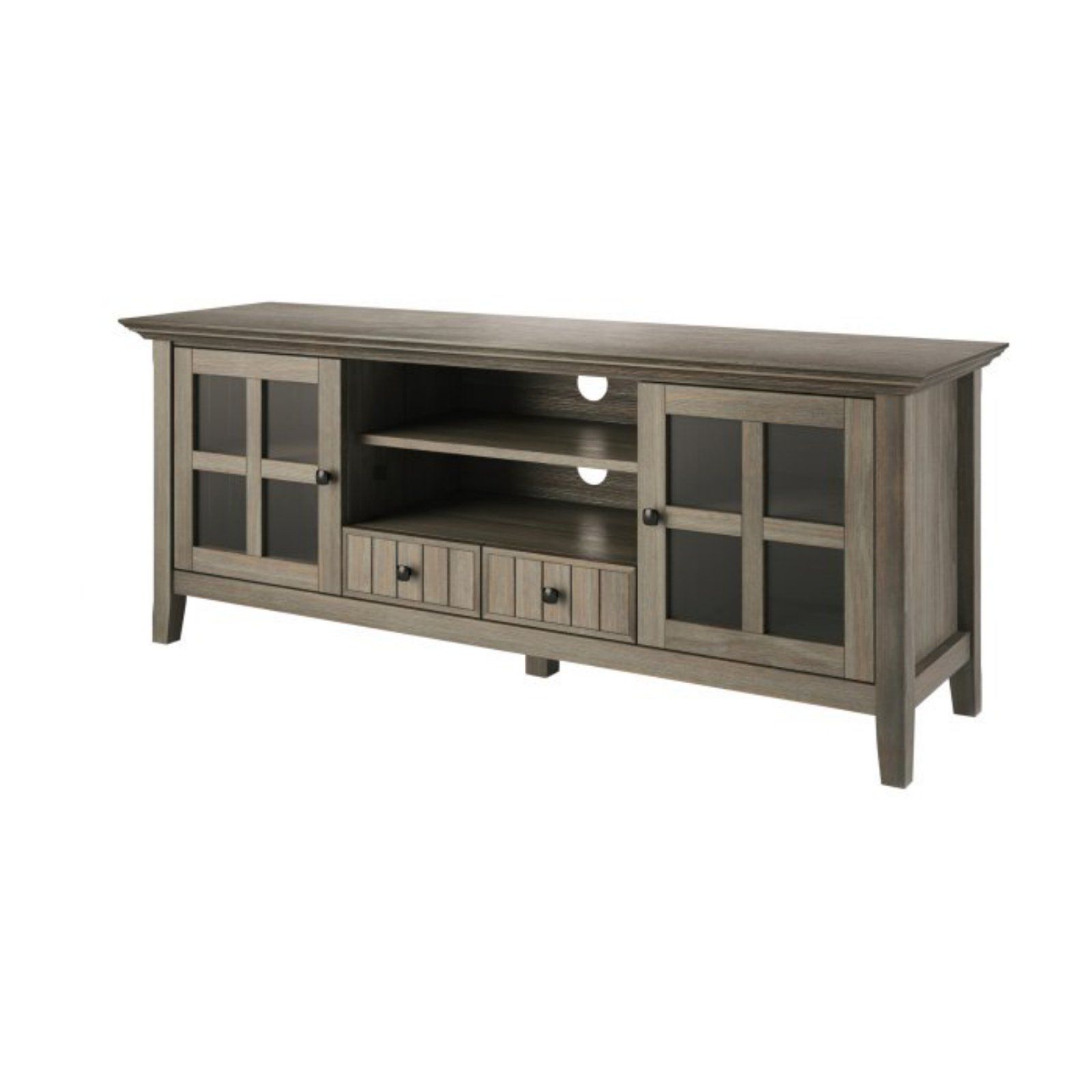 Brooklyn + Max Brunswick Solid Wood 60 Inch Wide Rustic Tv Inside Solid Wood Tv Stands For Tvs Up To 65" (View 11 of 15)