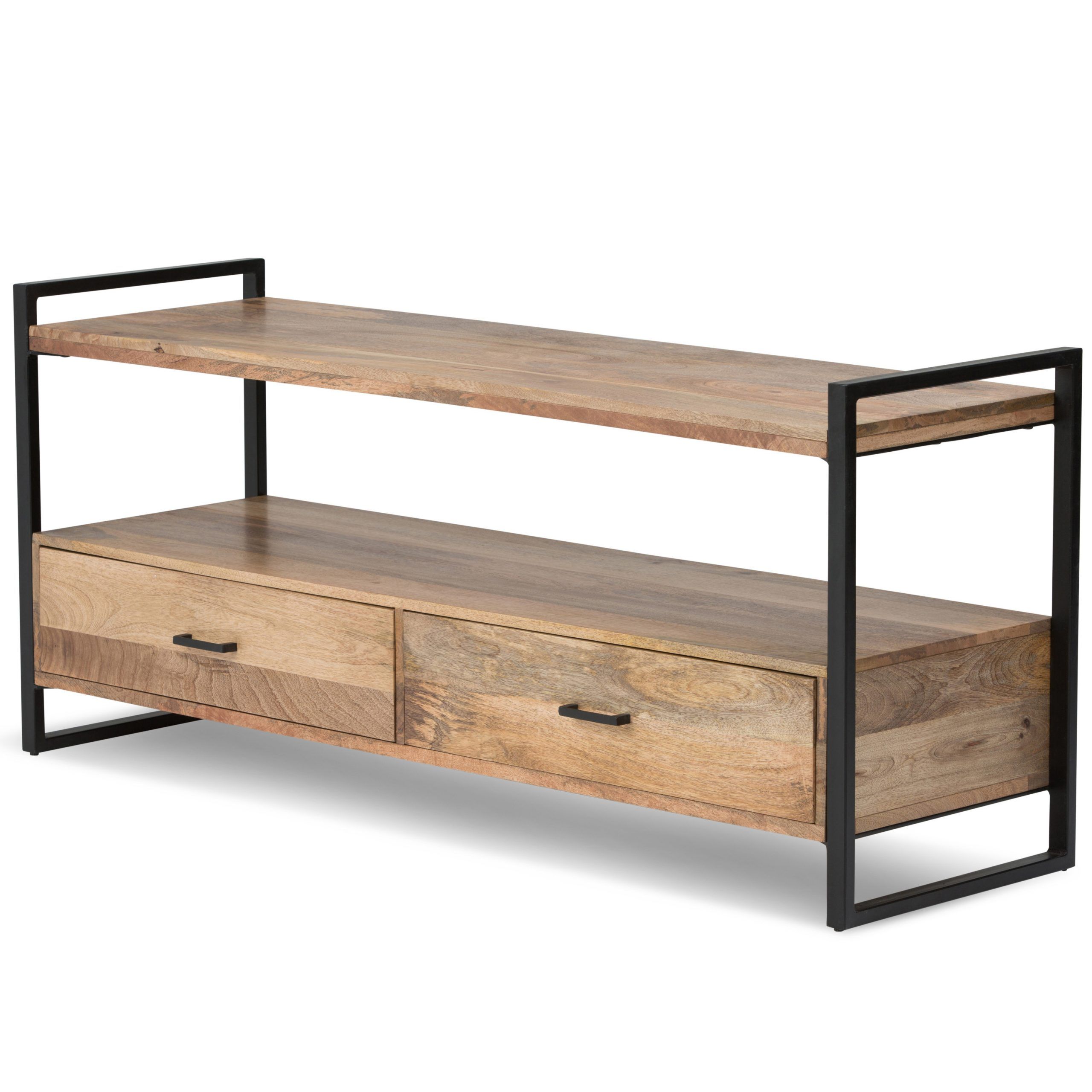 Brooklyn + Max Cayley Solid Mango Wood 60 Inch Wide Modern In Mango Wood Tv Stands (View 2 of 15)