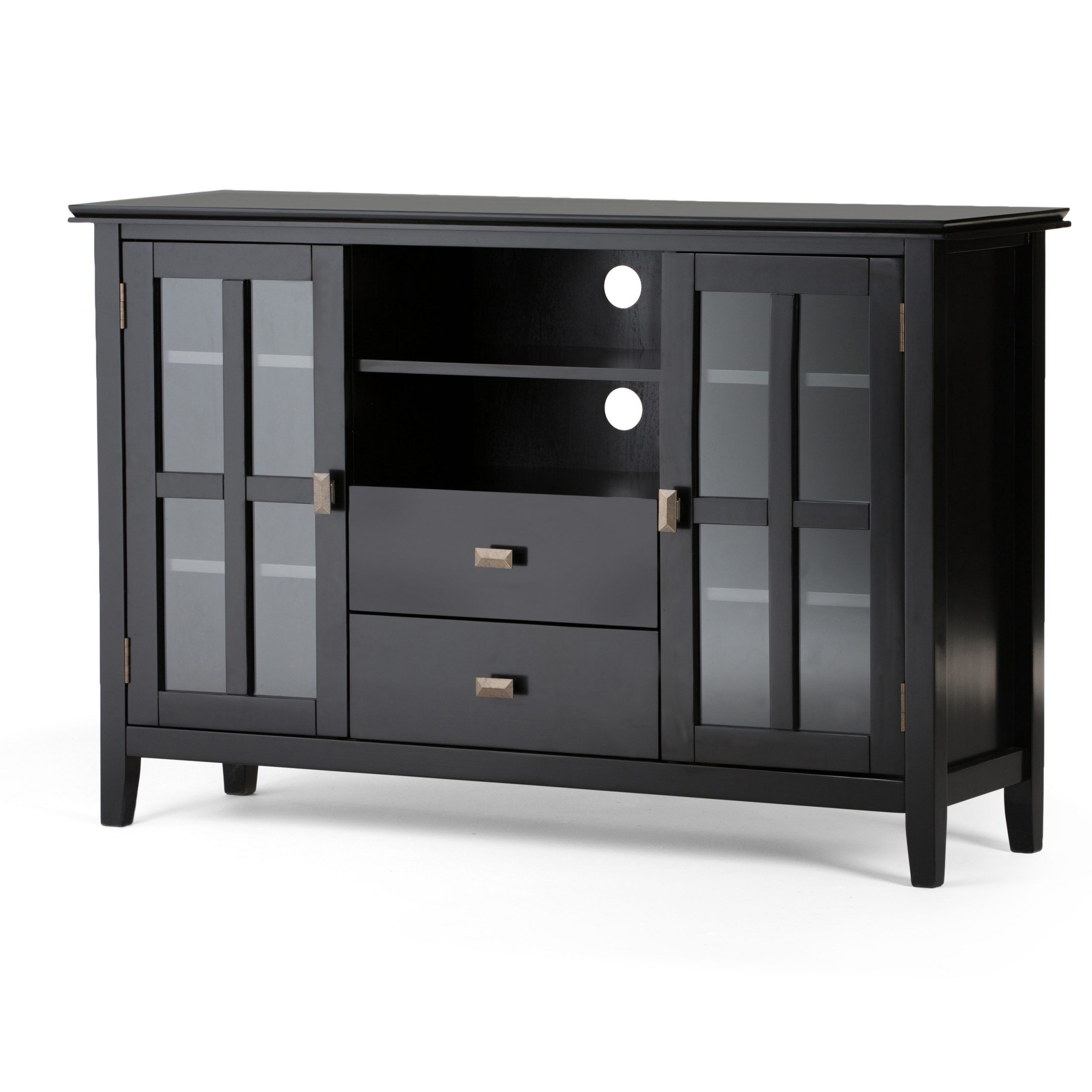 Brooklyn + Max Holden Solid Wood 53 Inch Wide Contemporary Inside Indi Wide Tv Stands (View 11 of 15)