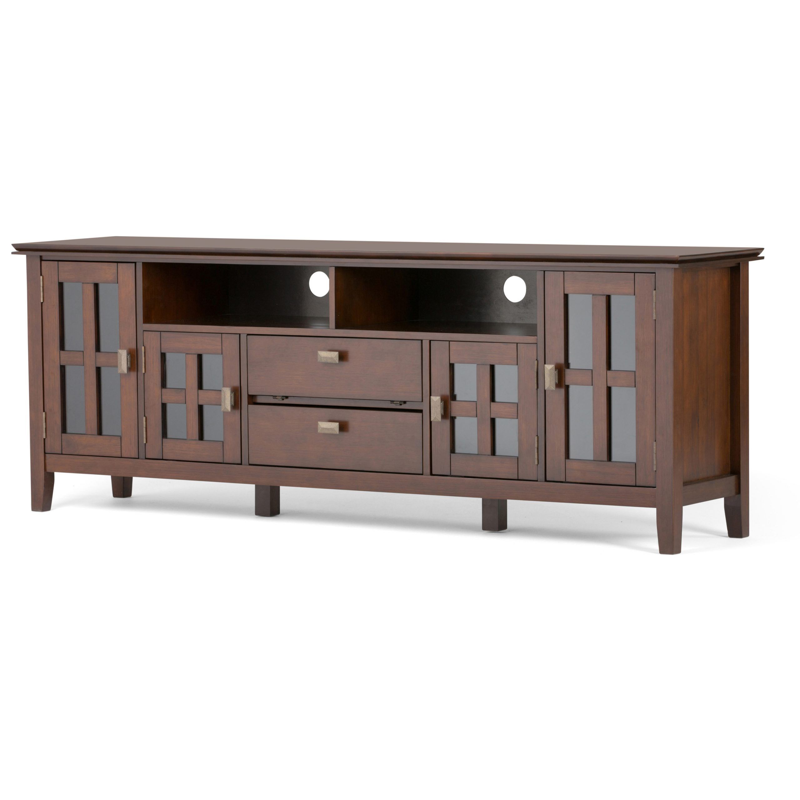 Brooklyn + Max Holden Solid Wood 72 Inch Wide Contemporary Pertaining To Contemporary Wood Tv Stands (View 7 of 15)