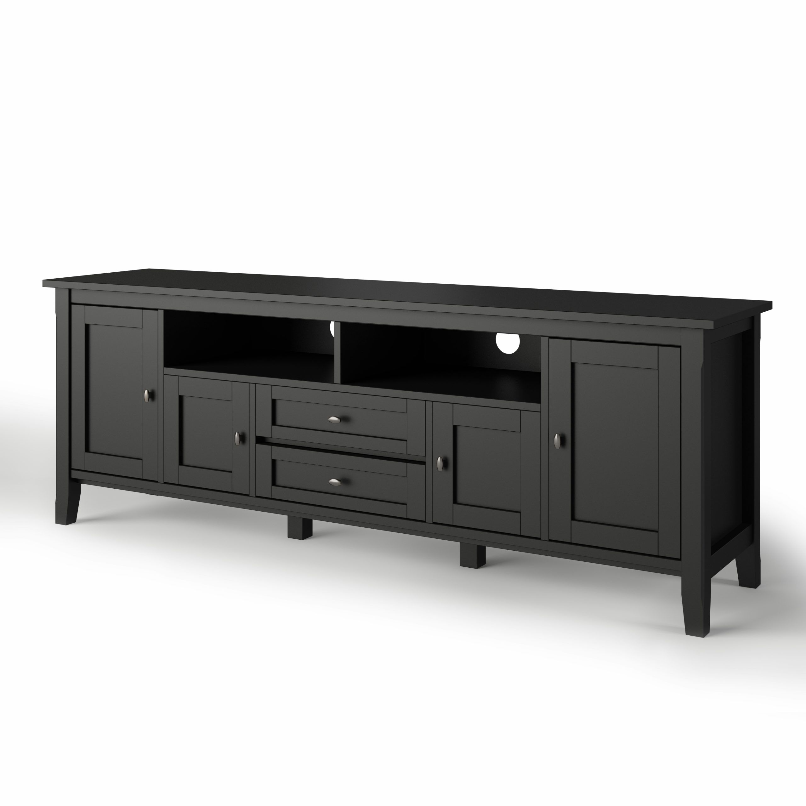 Brooklyn + Max Lexington Solid Wood 72 Inch Wide Rustic Tv With Regard To Bromley Black Wide Tv Stands (Photo 6 of 15)