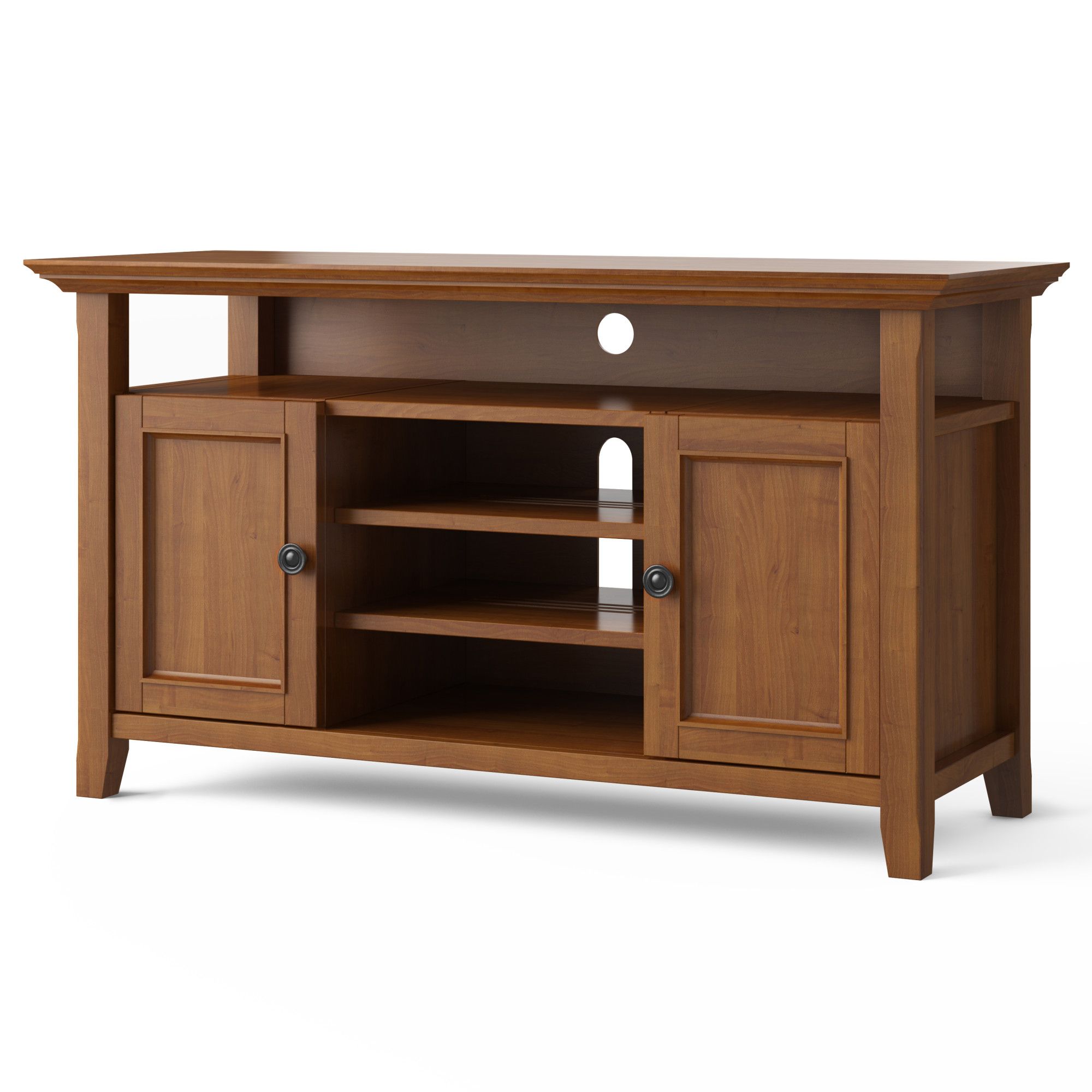 Brooklyn + Max Washington Solid Wood 54 Inch Wide With Oak Tv Entertainment Stands (View 9 of 15)