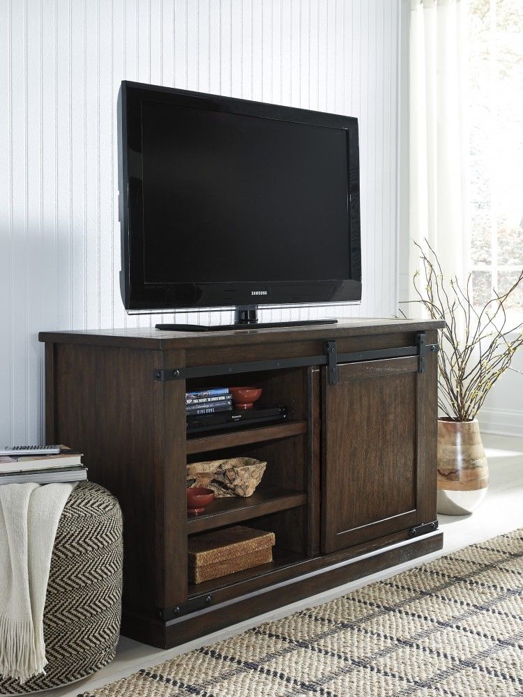 Budmore – Rustic Brown – Medium Tv Stand | W562 28 | Tv Pertaining To Rustic Tv Cabinets (Photo 13 of 15)