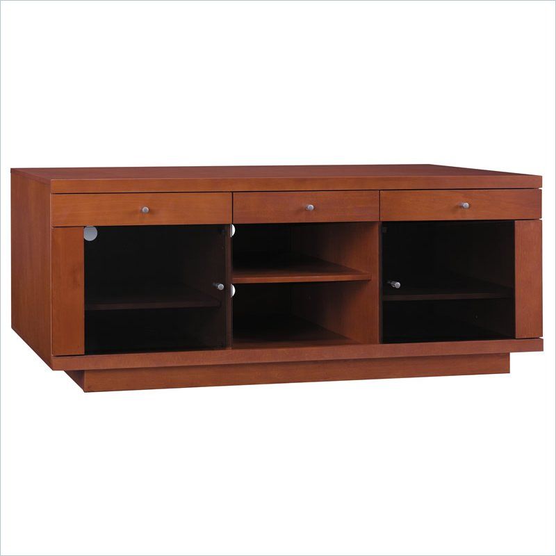Bush Furniture 60" Wood Plasma Cognac Maple Finish Tv With Maple Tv Stands (View 7 of 15)