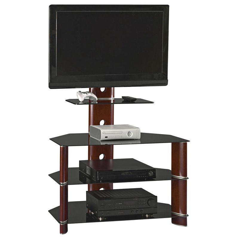 Bush Segments Swivel Mount Tall Tv Stand At Hayneedle With Skinny Tv Stands (View 2 of 15)