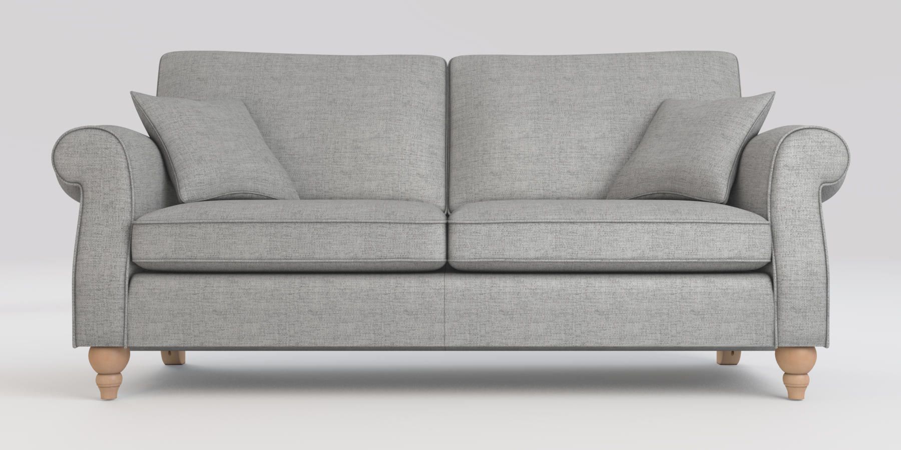 Buy Ashford Firm Sit Large Sofa (3 Seats) Textured Weave With Calvin Concrete Gray Sofas (View 13 of 15)