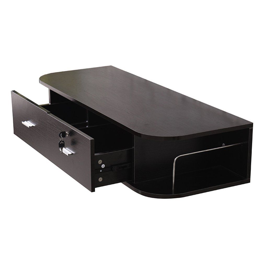 Buy Blackpoolfa 41 Inch Floating Wall Mounted Tv Console Regarding Lockable Tv Stands (Photo 13 of 15)