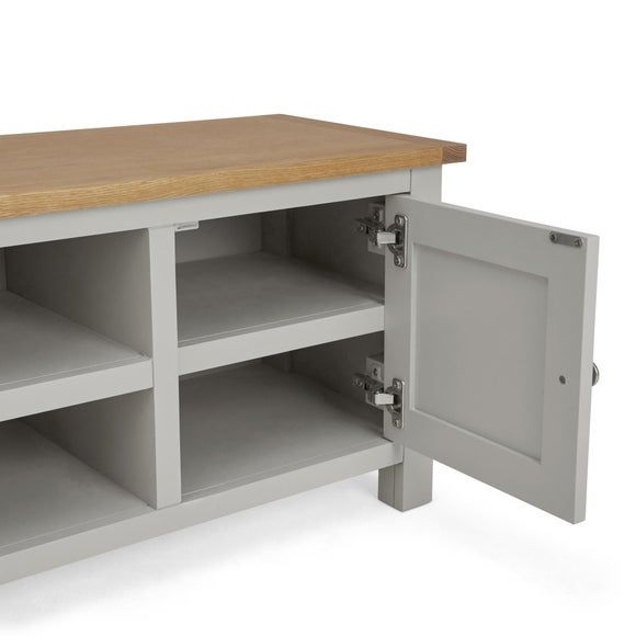 Buy Bromley Grey Wide Tv Stand Grey Online In The Uk | Kasera Intended For Bromley Extra Wide Oak Tv Stands (View 8 of 15)
