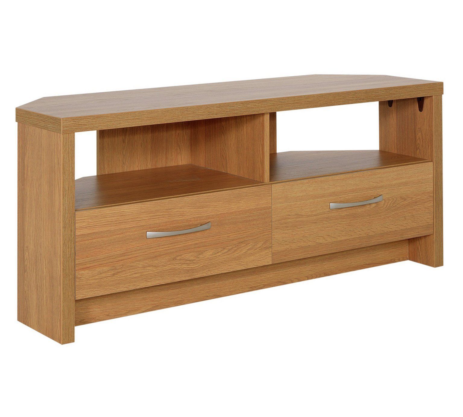 Buy Collection Venice 2 Drawer Large Corner Tv Unit – Oak Pertaining To Fulton Oak Effect Corner Tv Stands (View 1 of 15)