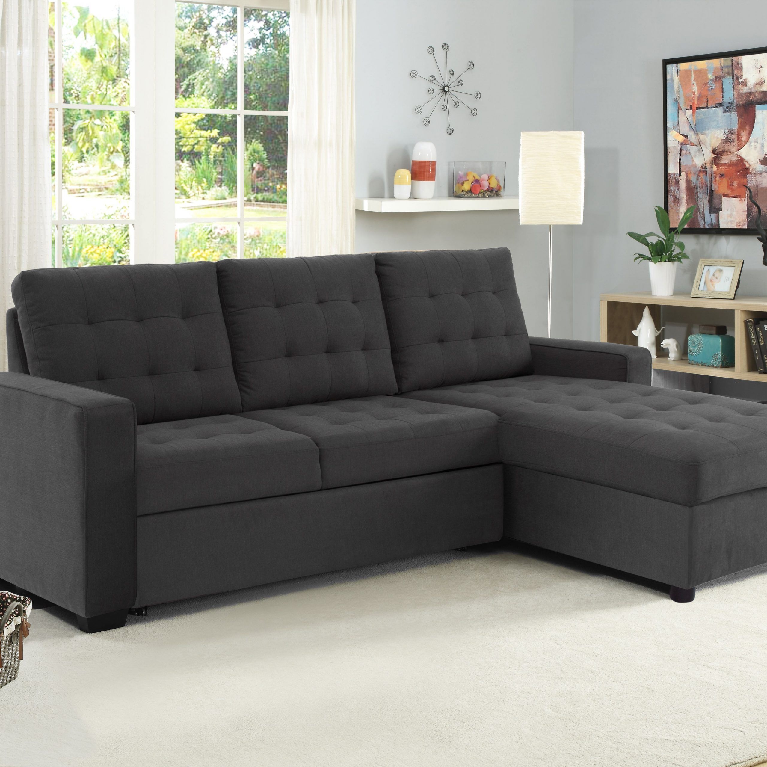 Buy Serta Bostal Sectional Sofa Convertible: Converts Into For Live It Cozy Sectional Sofa Beds With Storage (View 2 of 15)