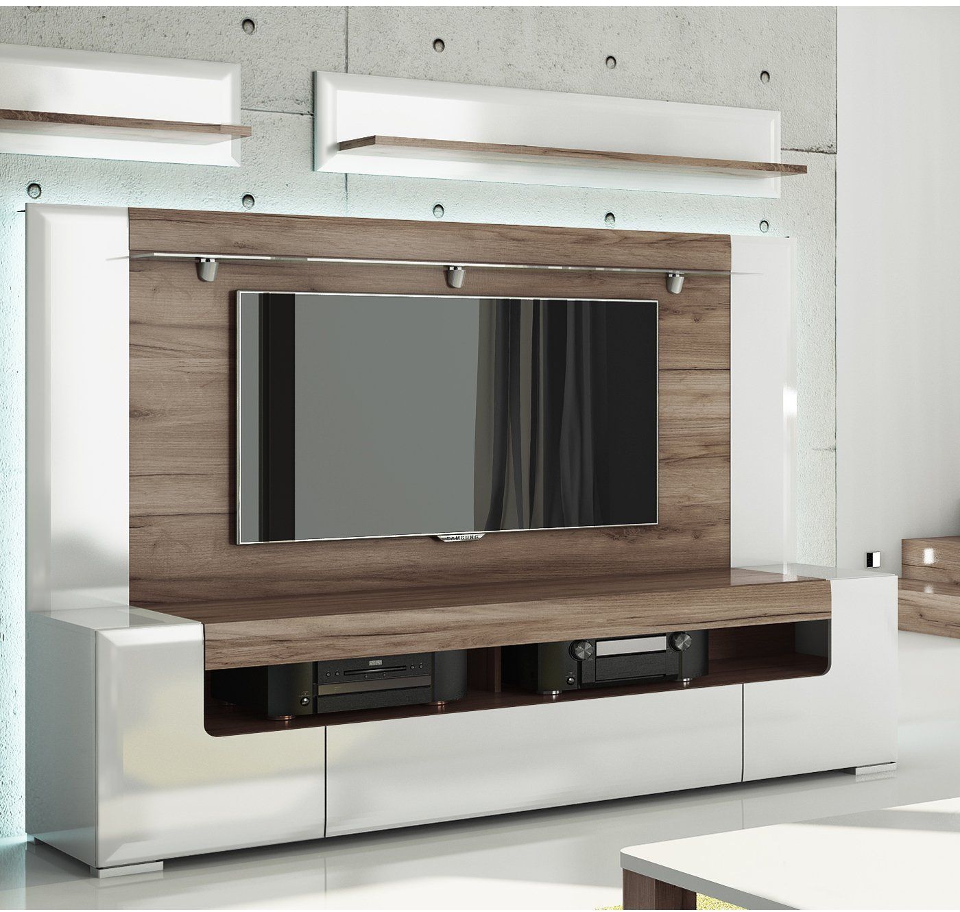 Buy Toronto Tv Cabinet With Wall Panel – Large – Living Throughout Tv Wall Cabinets (View 7 of 15)