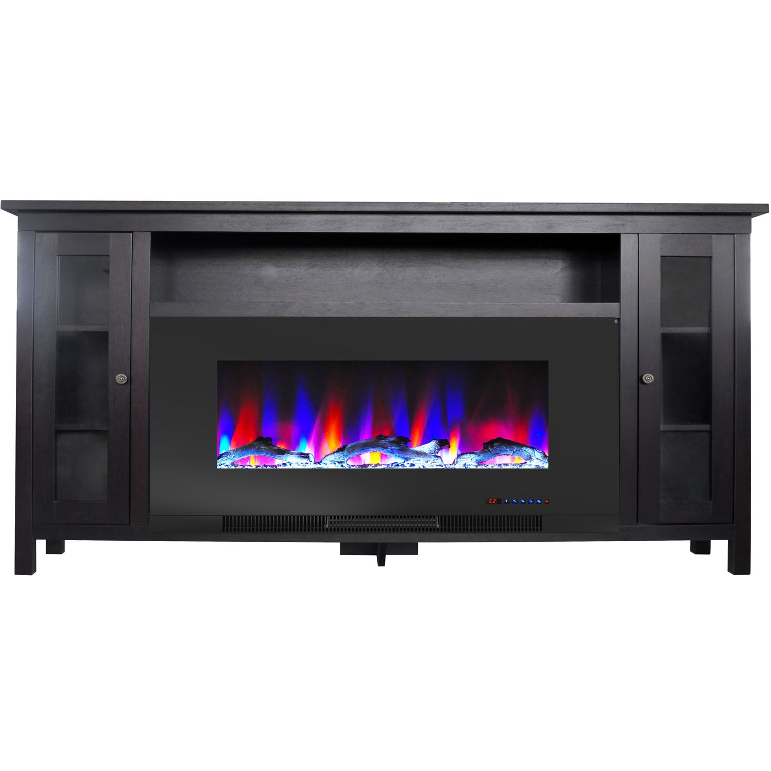 Cambridge Somerset 70 In. Black Electric Fireplace Tv Inside Light Colored Tv Stands (Photo 5 of 15)