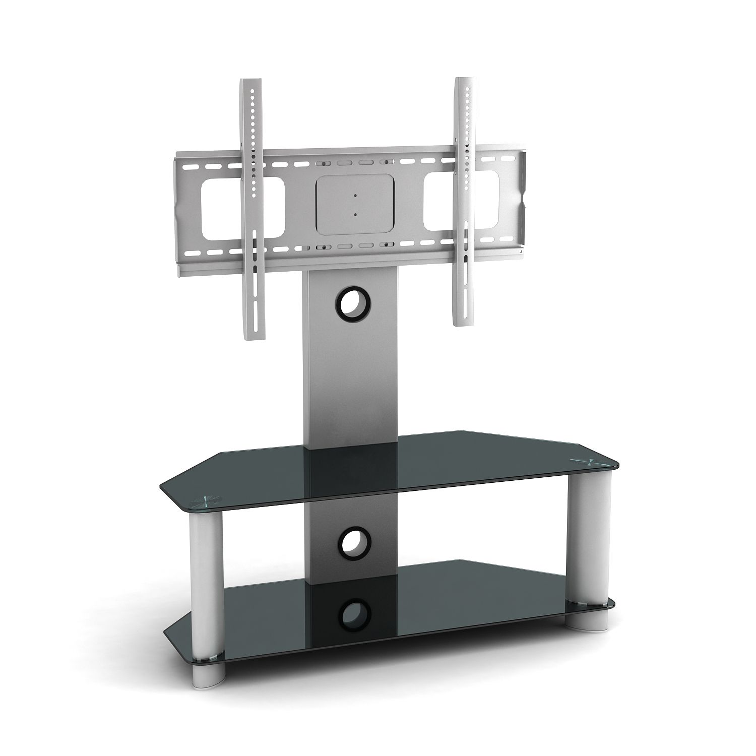 Cantilever Glass Tv Stand – Black For 32 55 Screens [tv For Cantilever Tv Stands (View 4 of 15)