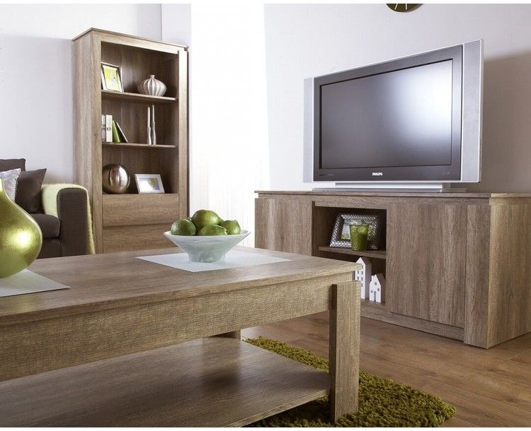 Canyon Oak 3d Effect Bookcase Downstairs Range With Canyon Oak Tv Stands (View 6 of 15)
