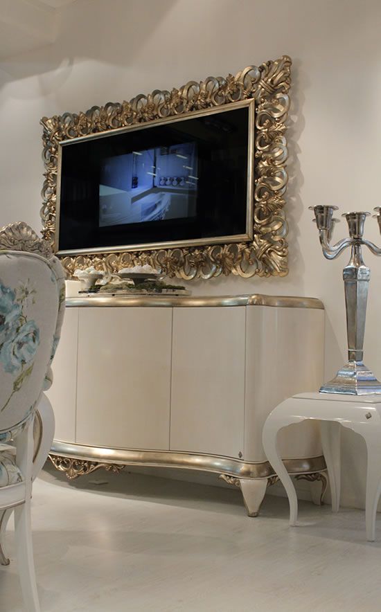 Capri Mirror Frame With Tv Unveiled At Milan Design Week Inside Milan Glass Tv Stands (View 10 of 15)