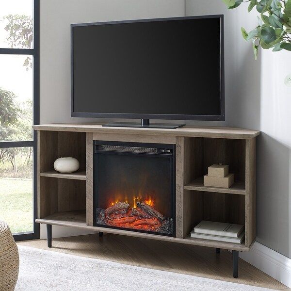 Carbon Loft 48 Inch Corner Fireplace Tv Console Regarding Carbon Wide Tv Stands (View 11 of 15)