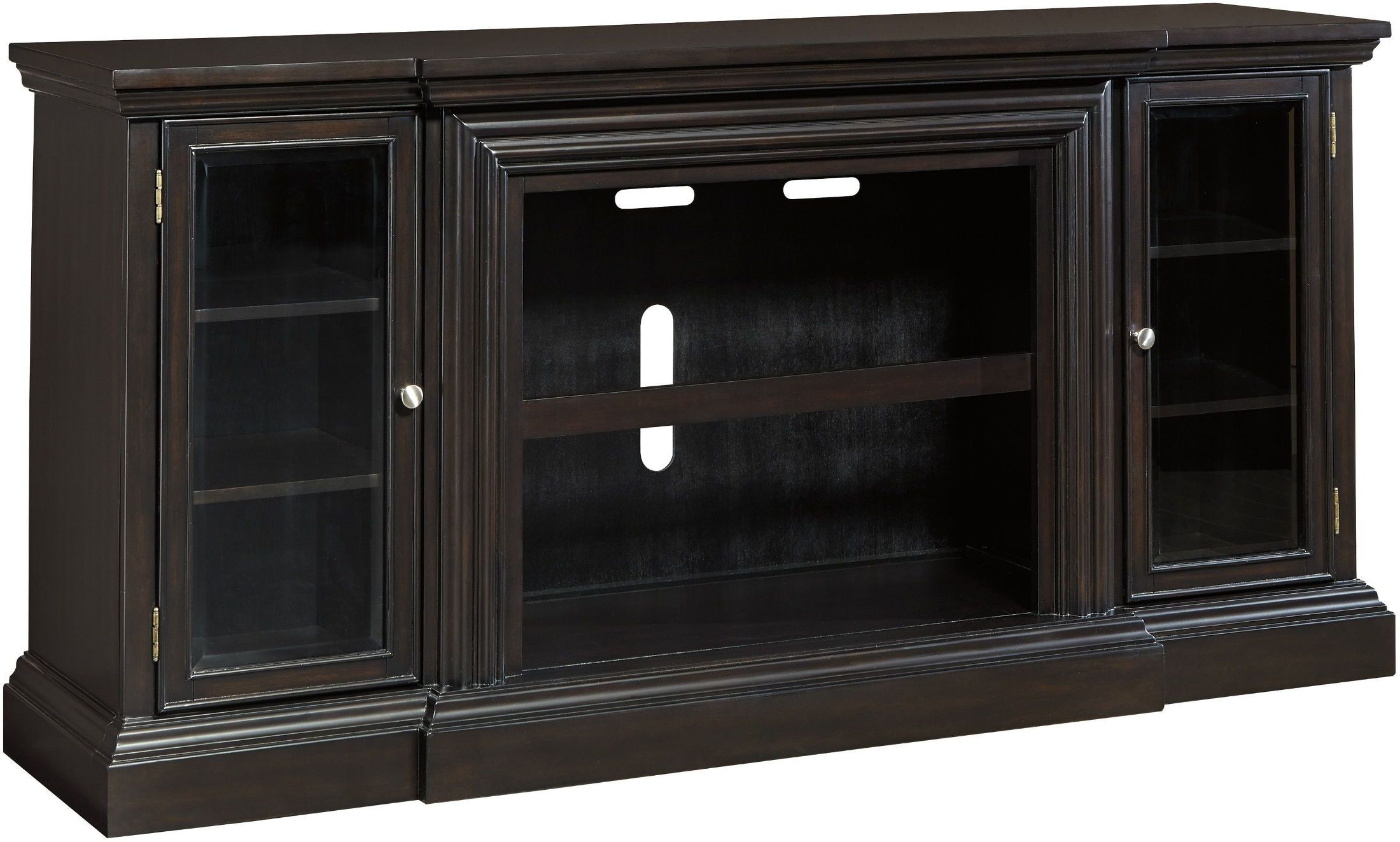 Carlyle Almost Black Extra Large Tv Stand From Ashley Throughout Large Tv Cabinets (Photo 12 of 15)