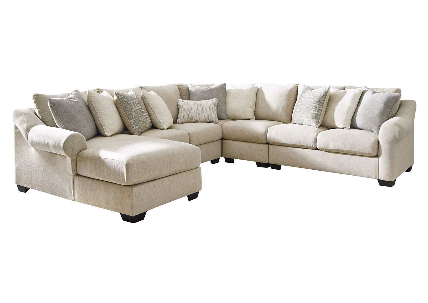 Carnaby 5 Piece Sectional Chaise Ashley Furniture Pertaining To Setoril Modern Sectional Sofa Swith Chaise Woven Linen (View 4 of 15)