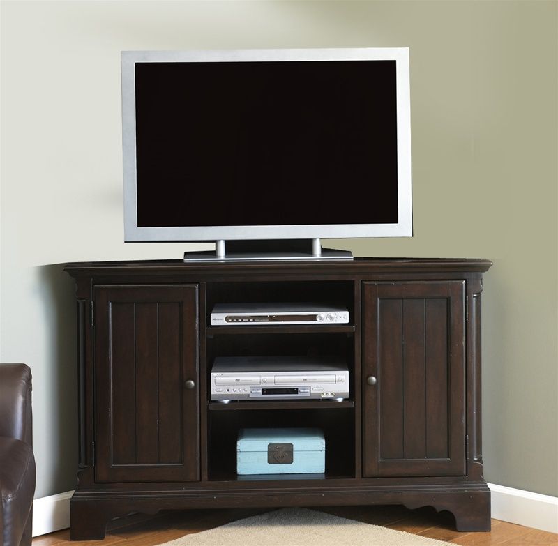 Carriage House Corner Tv Stand 52 Inch Tv In Mahogany Inside Mahogany Corner Tv Stands (View 4 of 15)