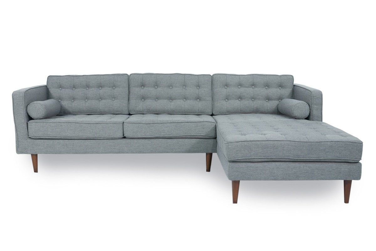 Cayton 106" Reversible Sectional | Sectional Sofa, Grey Inside Verona Mid Century Reversible Sectional Sofas (View 6 of 15)