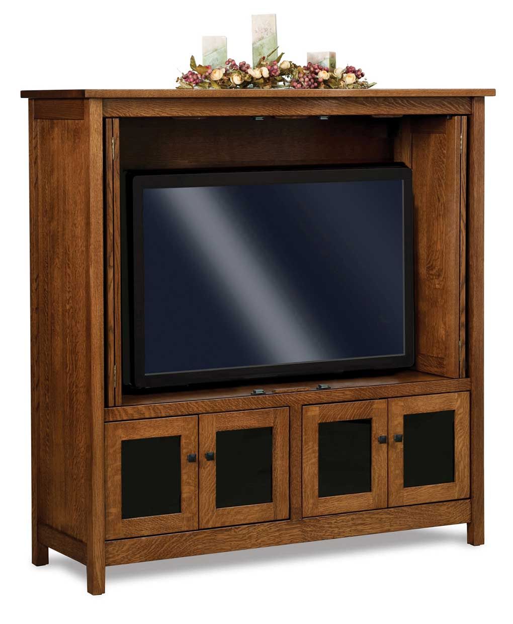Centennial 4 Door Media Tv Entertainment Center – Amish For Tv Media Furniture (View 9 of 15)