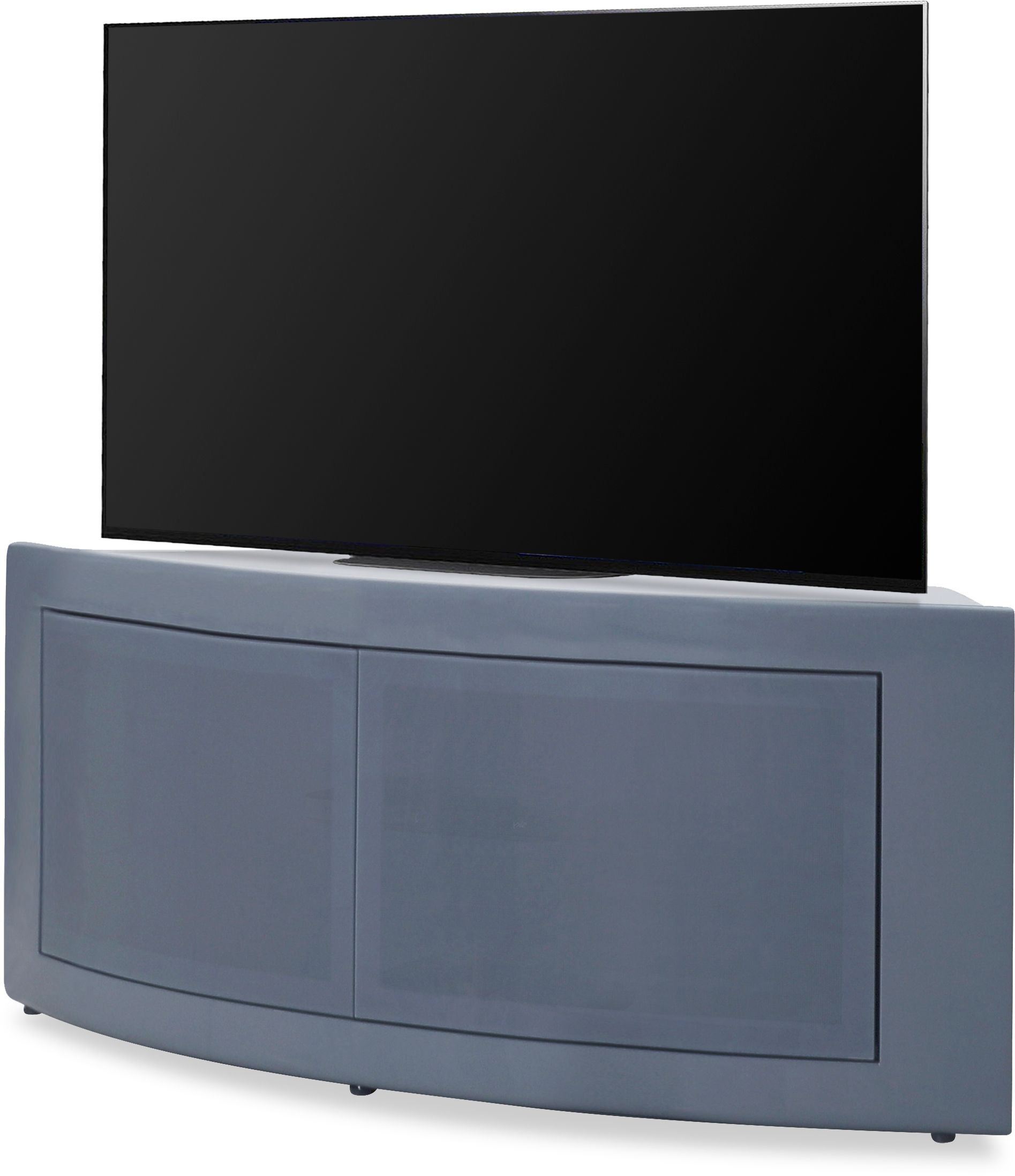 Centurion Supports Pangea Grey Beam Thru Curved Tru Corner Throughout Beam Through Tv Stand (Photo 10 of 15)