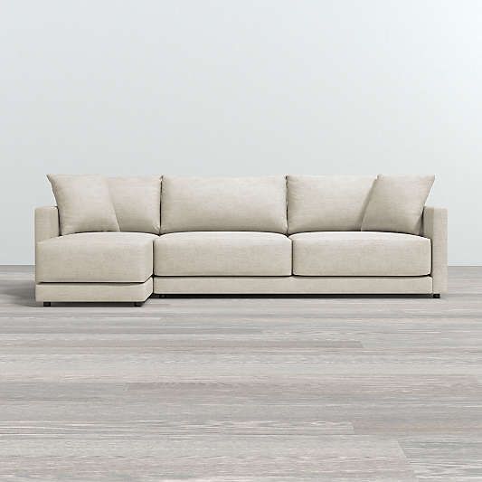 Chaise Sectionals: 2 Piece, 3 Piece & More | Crate And Barrel With Setoril Modern Sectional Sofa Swith Chaise Woven Linen (View 3 of 15)