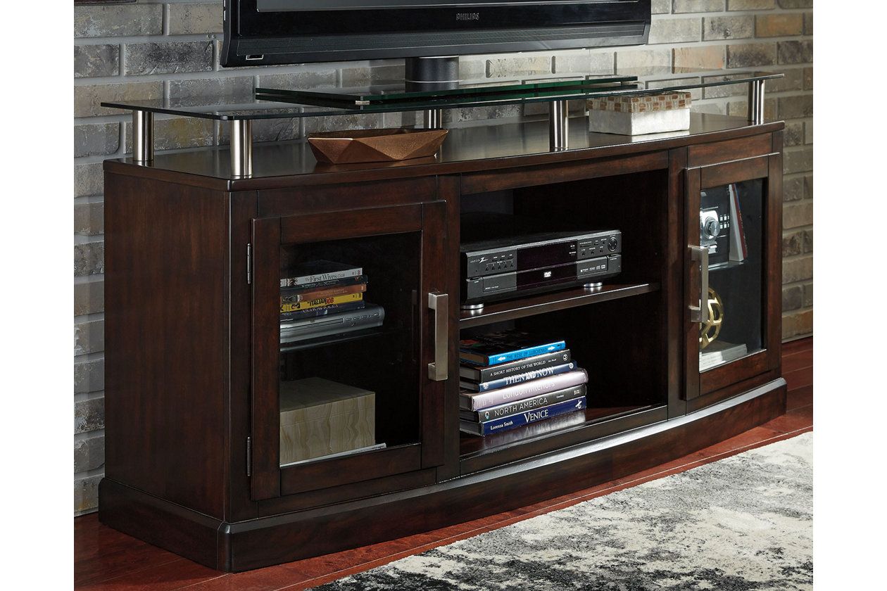 Chanceen Dark Brown 60" Tv Stand The Furniture Shop With Dark Brown Corner Tv Stands (View 8 of 15)