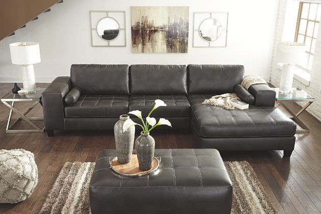 Charcoal Nokomis 2 Piece Sectional View 3 | Sectional Sofa Throughout 2pc Maddox Right Arm Facing Sectional Sofas With Chaise Brown (View 7 of 15)
