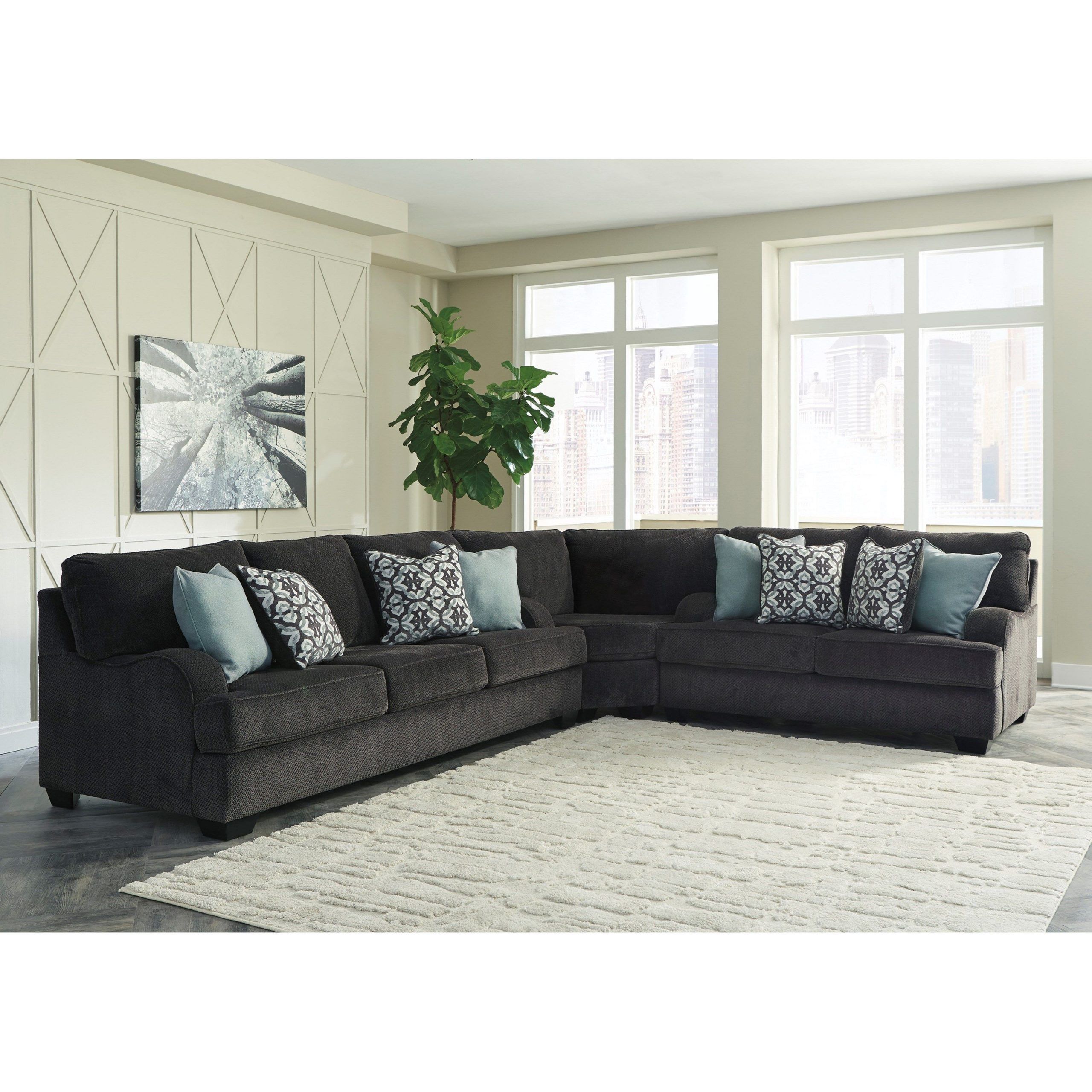 Charenton Sectional Sofa With English Armsbenchcraft Throughout Katie Charcoal Sofas (View 13 of 15)
