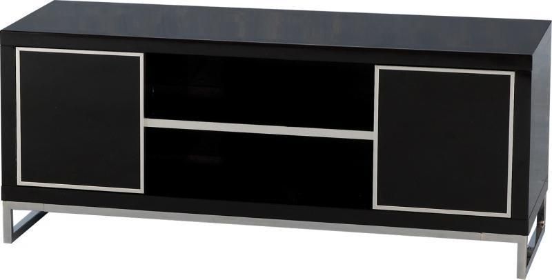 Charisma 2 Door Tv Unit – Black Gloss/chrome – Value Furniture Intended For Charisma Tv Stands (View 4 of 15)